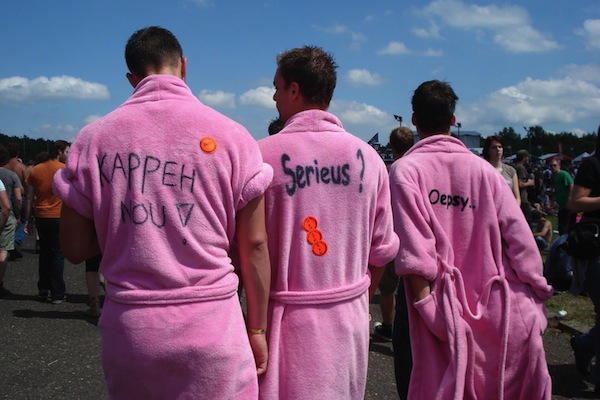 Pink (bathrobes) are the way to go