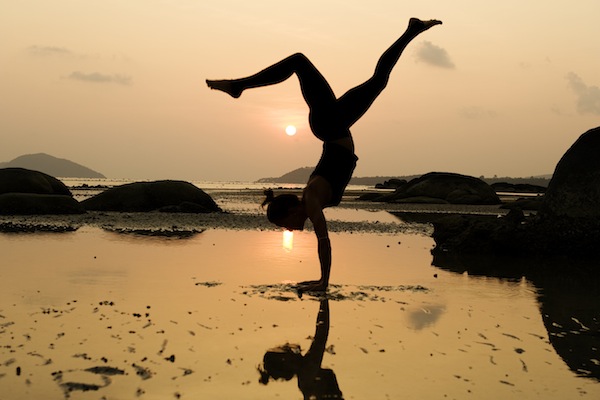 Pshhh, that's our morning yoga routine