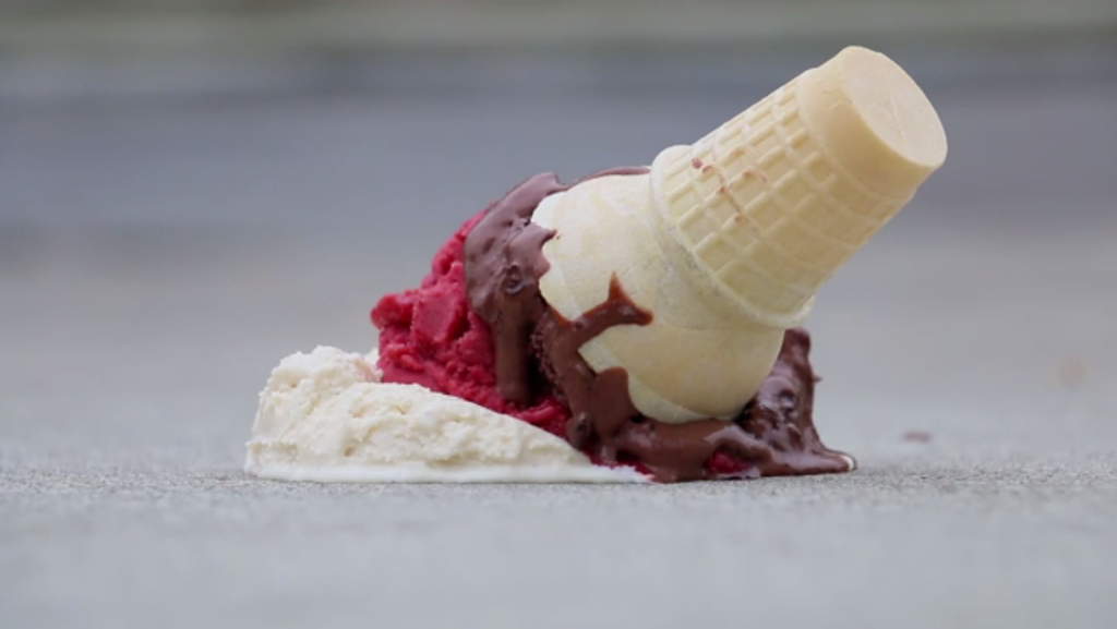 Nothing sadder than ice cream on the floor. Nothing.