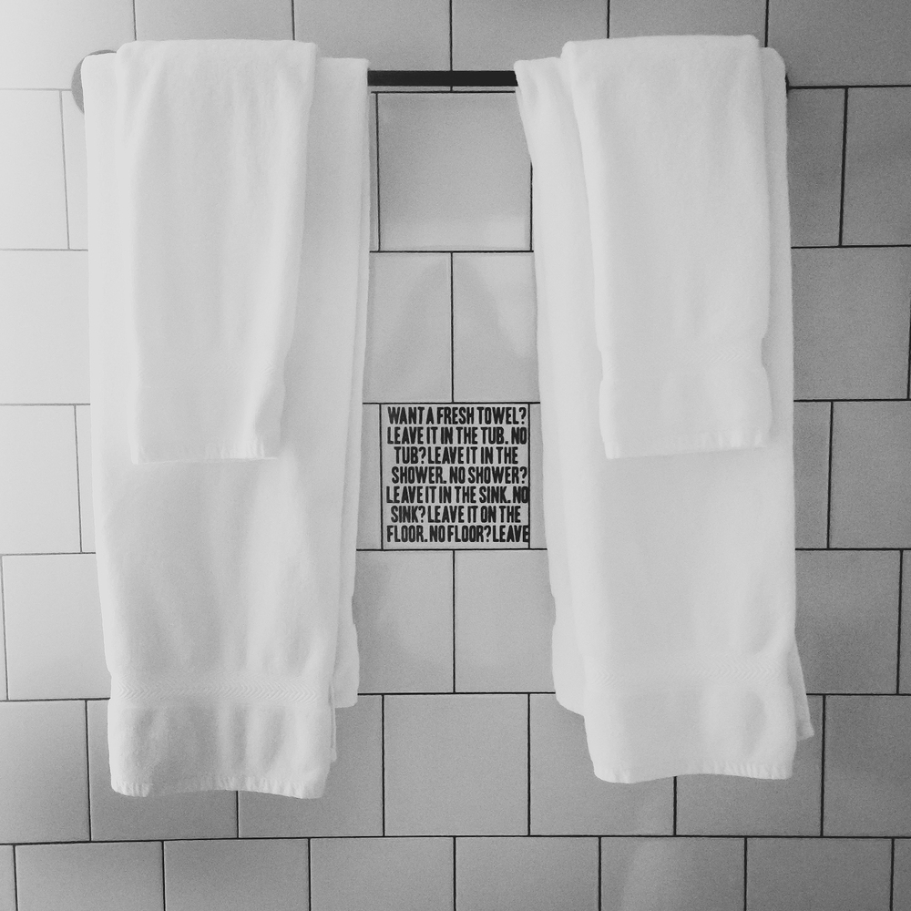 Ace+Hotel+NYC+Loft+Bathroom+Towel+rack+signage