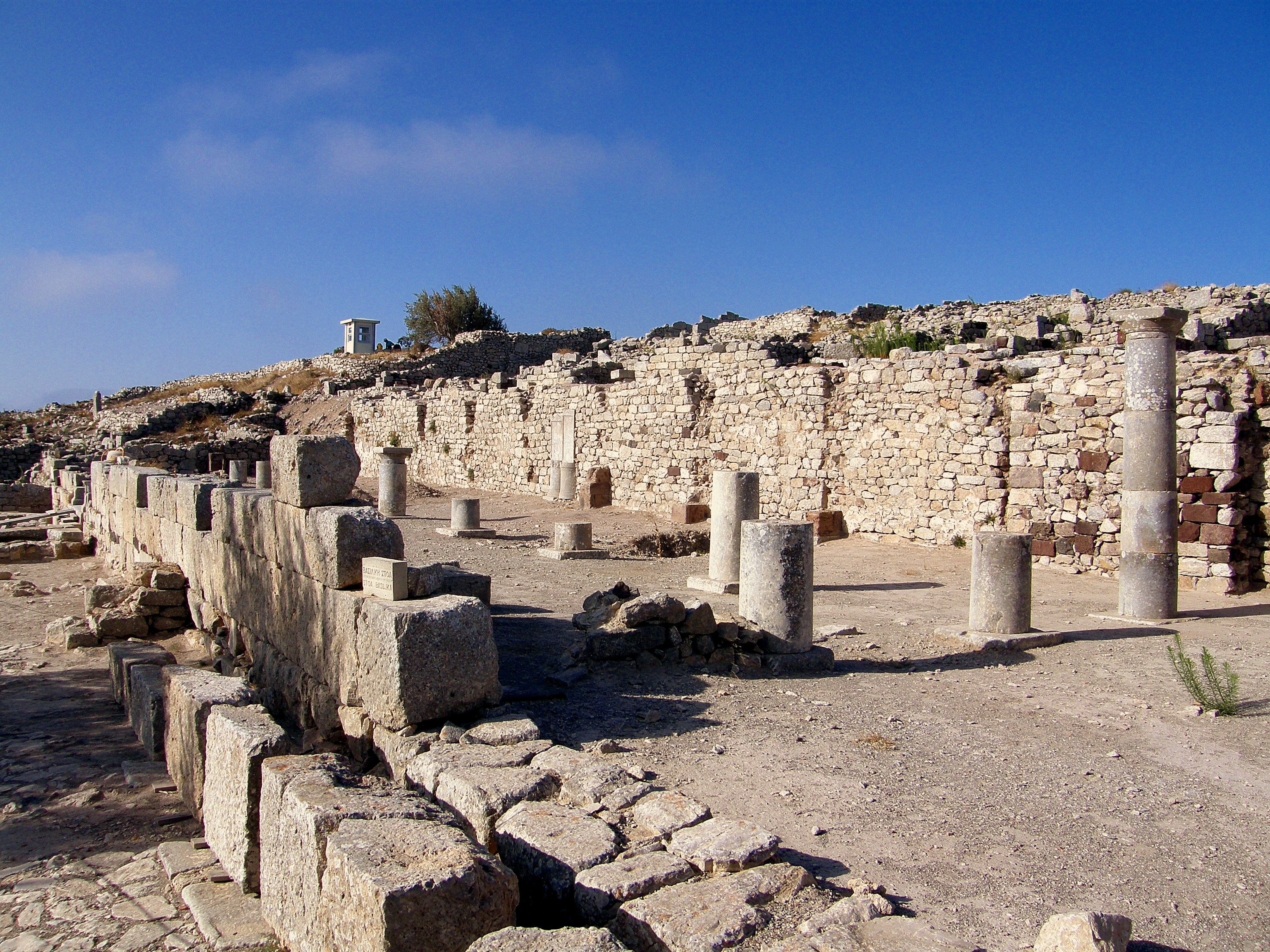 It might not look like much, but this was once the Stoa Basilica in ancient Thira.