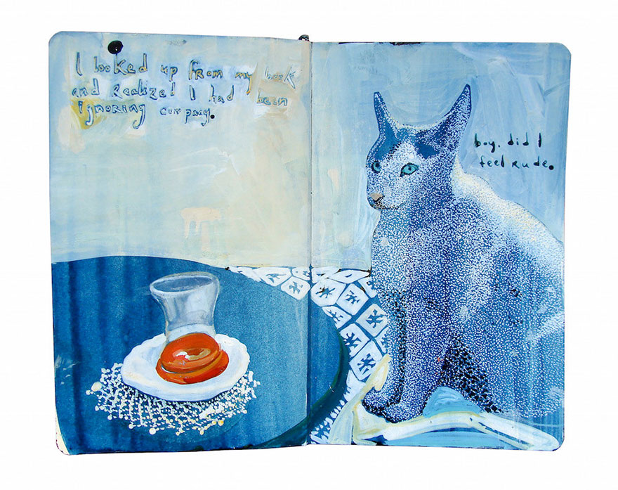 painted moleskine journals