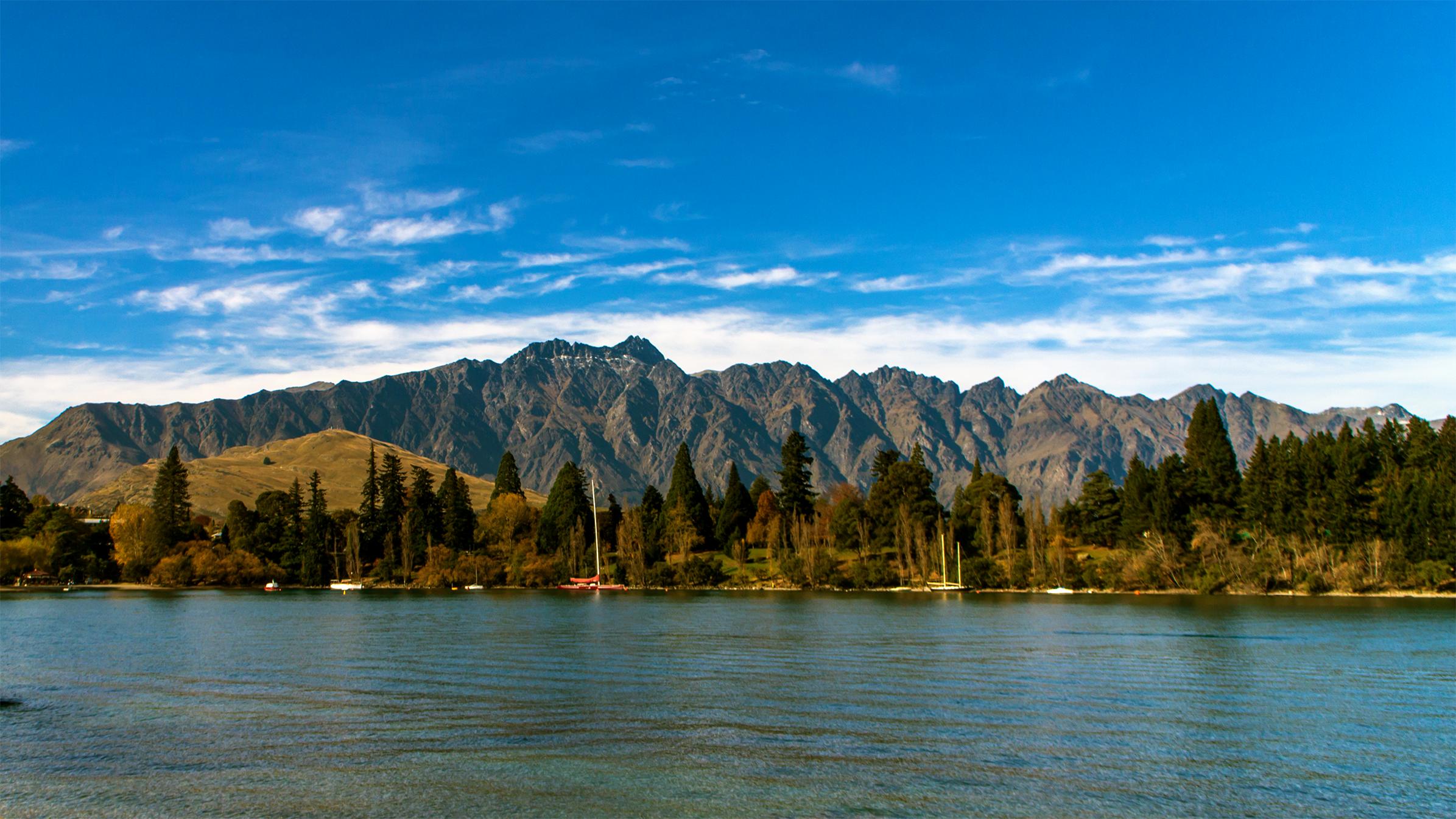 The Remarkables, with Lake Wakatipu in the foreground.